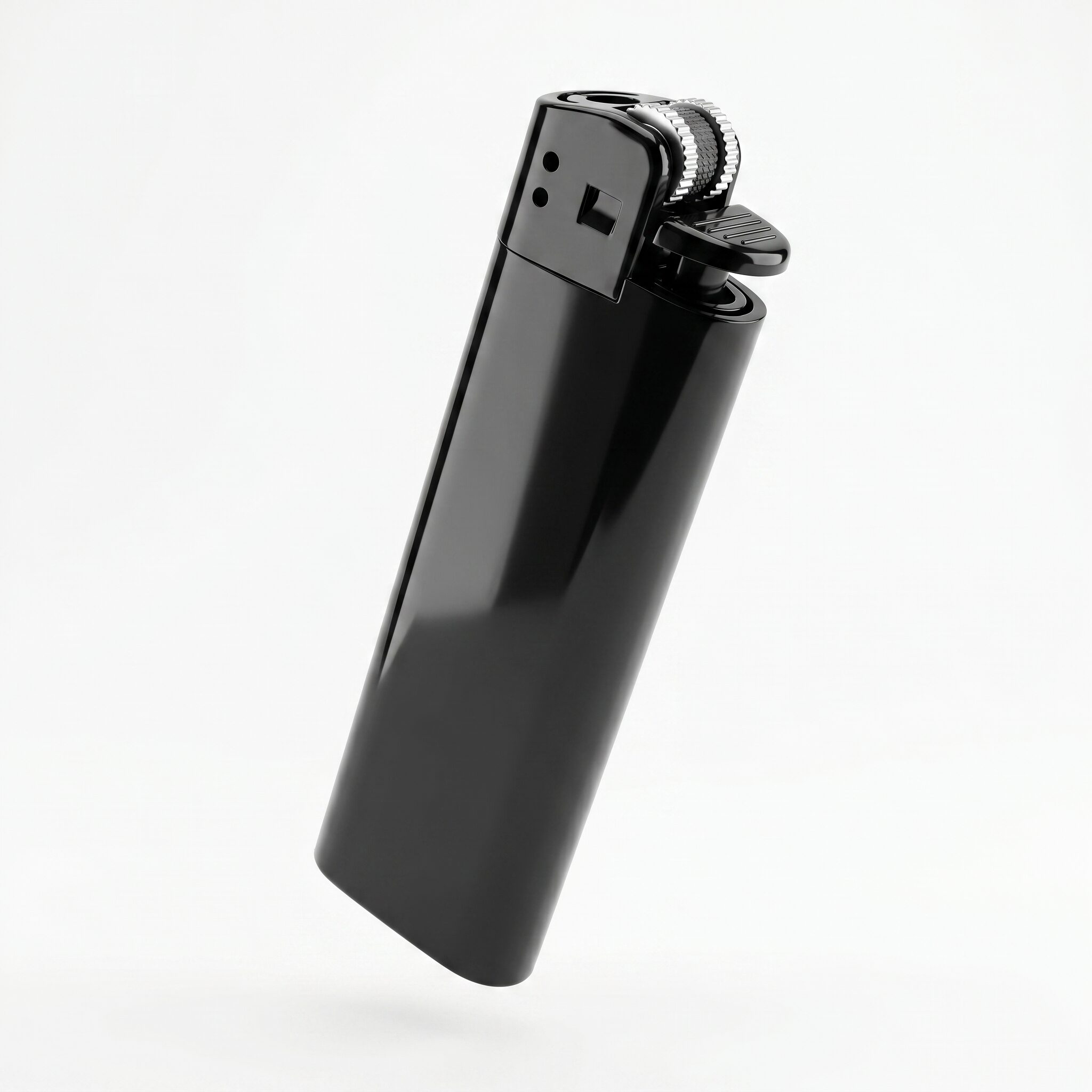 Close-up detail of a black iFlame lighter